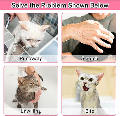 JULMELON Cat Washing Bag 10 PCS Set, Adjustable Cat Shower Net Bag and Pet - Image 5