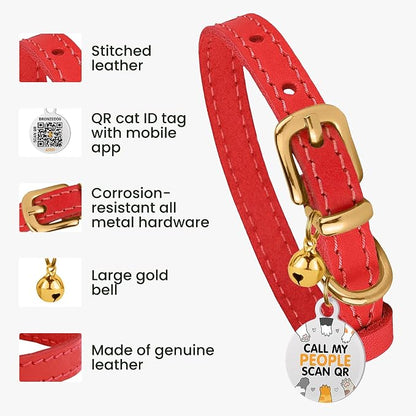 BRONZEDOG Leather Cat Collar - Image 2