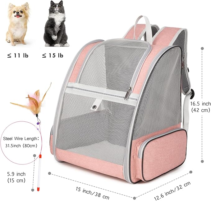 Cat Backpack Carrier, Large Pet Backpack - Image 5