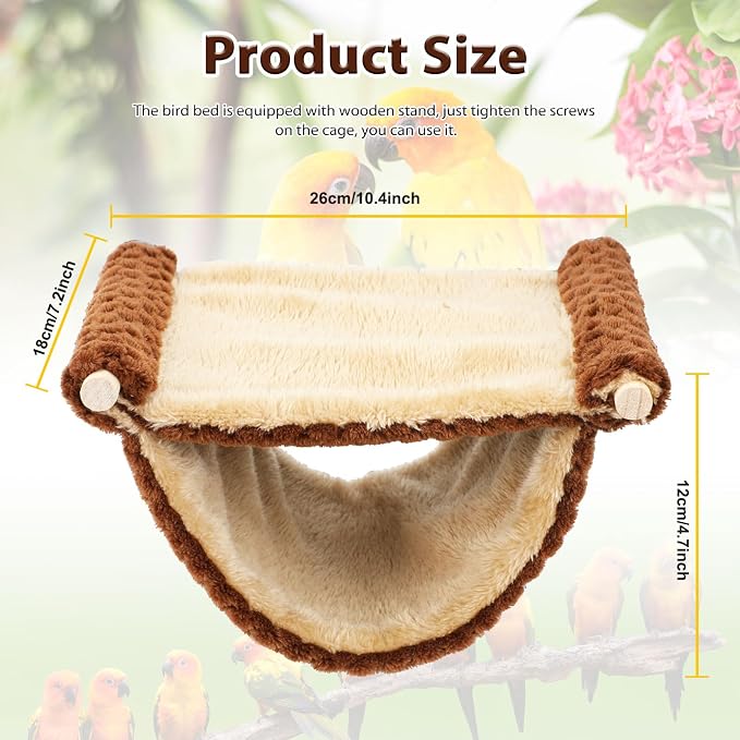 BWOGUE Winter Warm Bird Nest Bed Hanging Hammock Snuggle Hut Parrot House Tent - Image 2