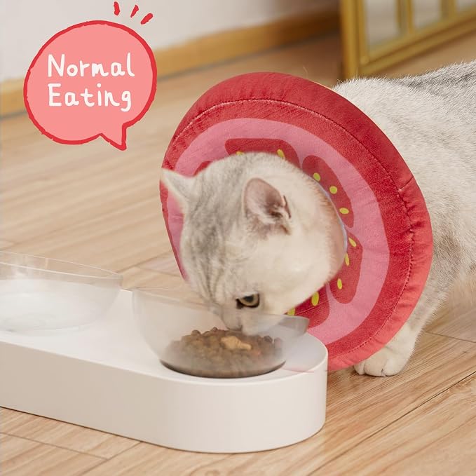 ANWA Adjustable Cat Cone Collar Soft, Cute Cat Donut Collar After Surgery - Image 4