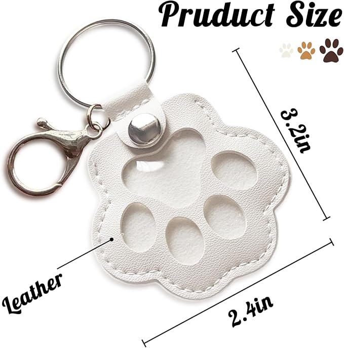 Dog Hair Keychain, Leather Pet Hair Collector Keychains, Pet Fur Keepsake Gift - Image 3
