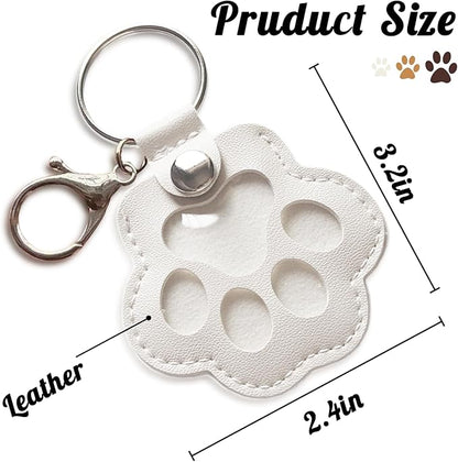 Dog Hair Keychain, Leather Pet Hair Collector Keychains, Pet Fur Keepsake Gift - Image 3