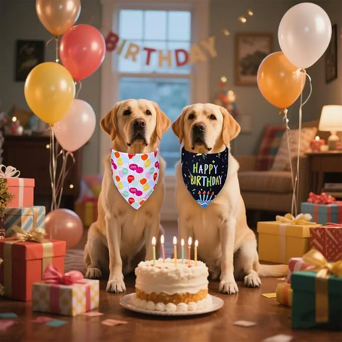 Dog Birthday Bandanas, Party Outfit Gift - Image 6