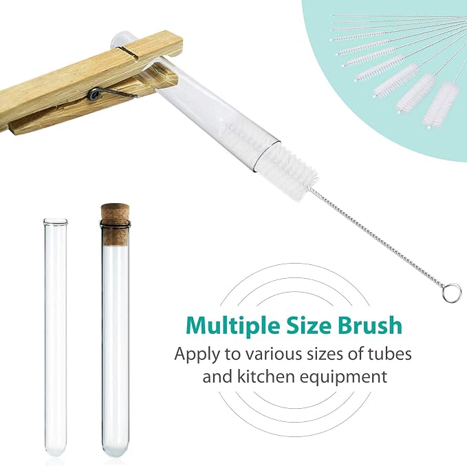 CiaraQ Bottle Cleaning Brushes, 8 Inch Nylon Tube Brush Set, Cleaner - Image 5
