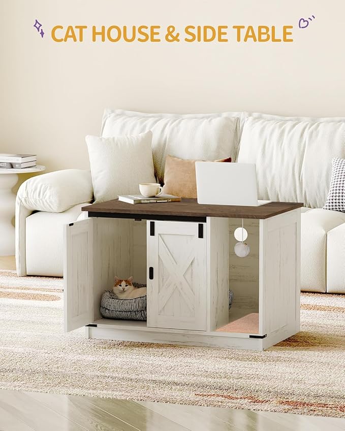 Cat Litter Box Enclosure, Hidden Litter Box Cabinet Furniture - Image 2