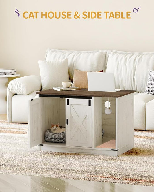 Cat Litter Box Enclosure, Hidden Litter Box Cabinet Furniture - Image 2