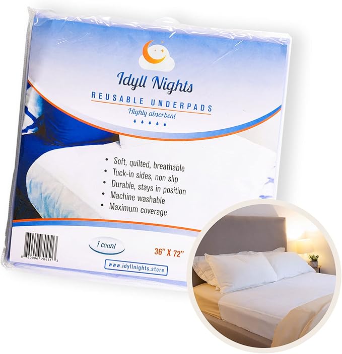 Washable Incontinence Bed Pad 36" x 72" – Soft, Absorbent & Waterproof Mattress - Image 2