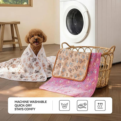 LINENLUX 1 Pack 3 Blankets Super Soft Fluffy Premium Fleece Dog Blankets - Image 4
