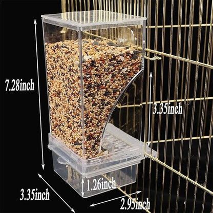 Hamiledyi No Mess Bird Cage Feeder 2Pack Automatic Parrot Seed Feeders - Image 6