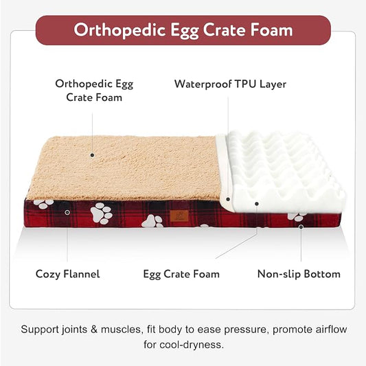 Waterproof Orthopedic Dog Bed for Large Medium Sized Dogs 35x22 Inch - Image 2