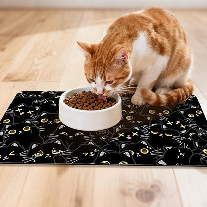 Cat Food Mat for Pet Dog Food Mat, Non-Slip Cat Pet Feeding Mats for Floor - Image 3