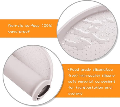 100% Waterproof 0.5" Raised Edge BPA Free Silicone Dog Food Mat, Pet Cat - Image 3