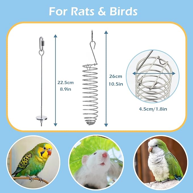 2Pcs Rat Enrichment Toys, 304 Stainless Steel Rat Foraging Toy - Image 5