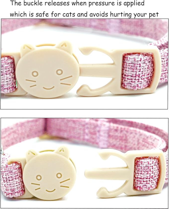 Cat Collar-2 Pack Cat Collar Blue and Pink Linnet - Image 4