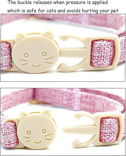 Cat Collar-2 Pack Cat Collar Blue and Pink Linnet - Image 4