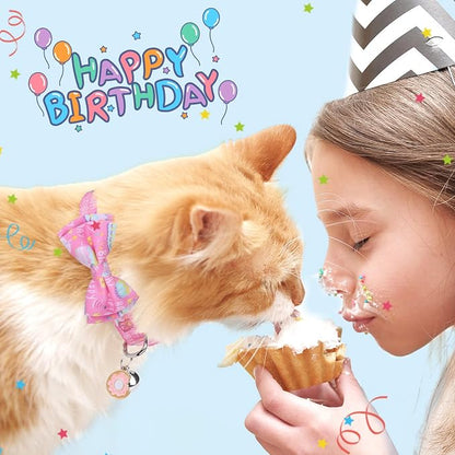 SCENEREAL Cat Bandana Collar for Birthday - Image 2