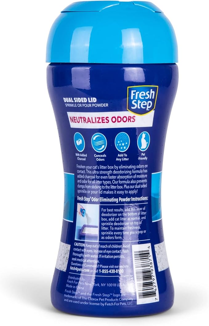 Fresh Step Litter Box Charcoal Odor Eliminator Powder, Cat Litter Deodorizer - Image 3