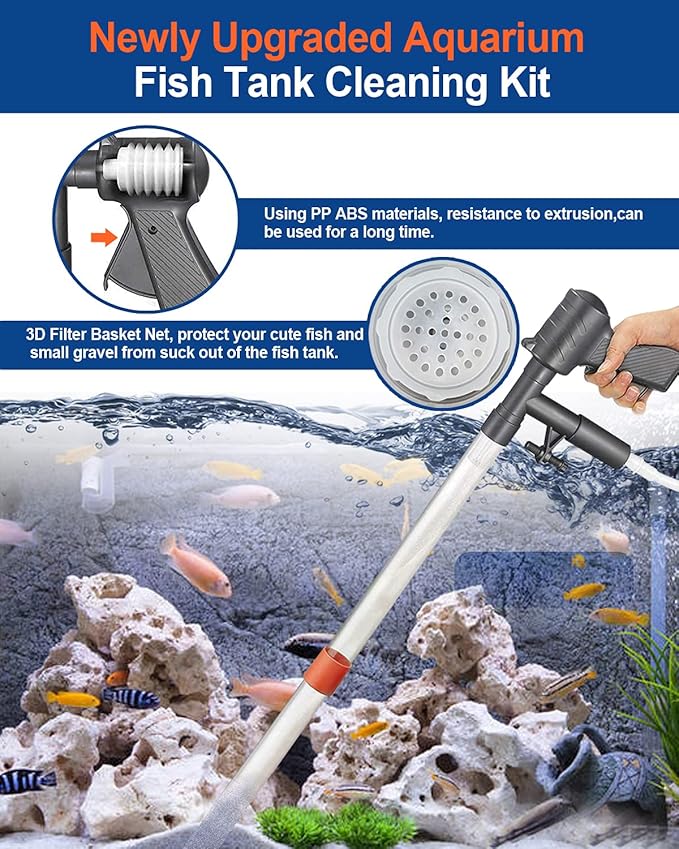 QZQ Aquarium Gravel Cleaner Vacuum Fish Tank Vacuum Cleaner Tools - Image 4