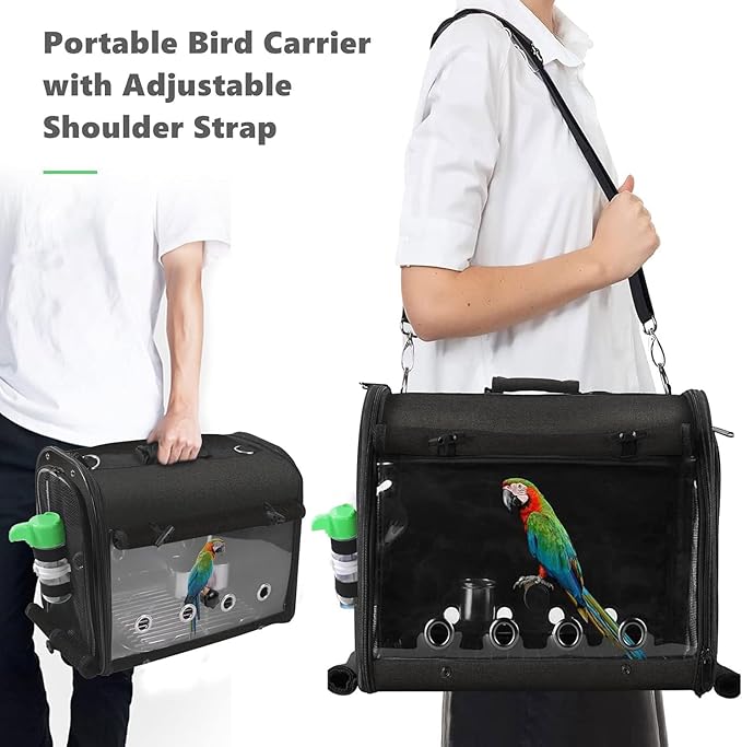 SUERTREE Bird Carrier Bag Bird Travel Cage - Image 4