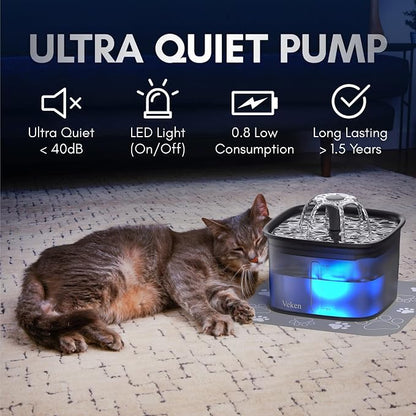 Veken Innovation Award Winner 95oz/2.8L Pet Fountain, Automatic Cat Water - Image 6