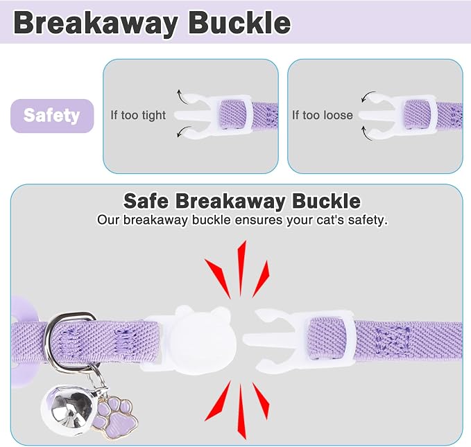 Airtag Cat Collar Breakaway, Stretchy Cat Tracker Collar - Image 4