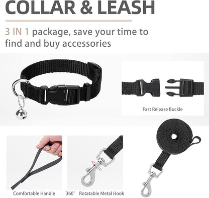 PUPTECK Adjustable Dog Harness Collar and Leash Set Step in No Pull Pet Harness - Image 4