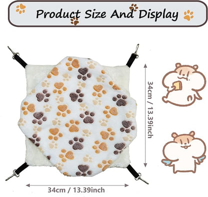 Cat Hammock for Cage, Soft Warm Hanging Bed for Kitten, Guinea Pig, Chinchilla - Image 3