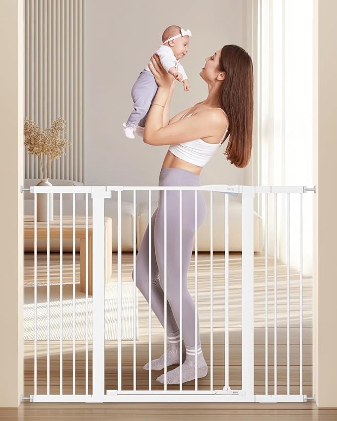 keny 36" Extra Tall Baby Gate for Stairs, 29.7-51.5" Adjustable Width Auto by keny