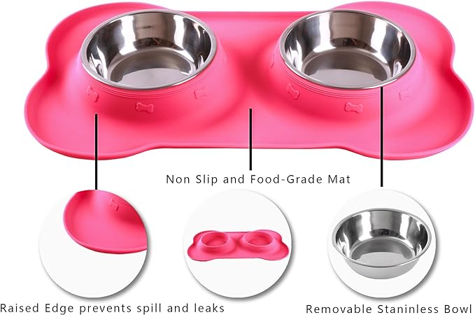 Hubulk Pet Dog Bowls 2 Stainless Steel Dog Bowl - Image 3