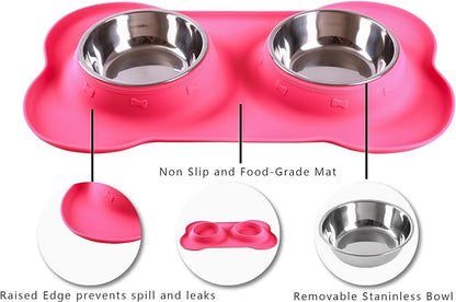 Hubulk Pet Dog Bowls 2 Stainless Steel Dog Bowl - Image 3