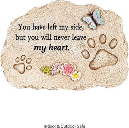 Evergreen Pet Memorial Stones | You Will Never Leave My Heart | 11.5 inches - Image 5