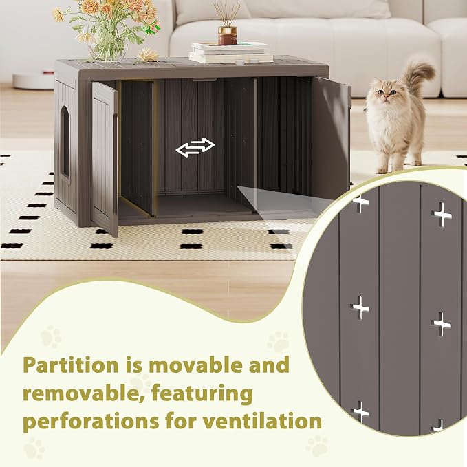 Cat Litter Box Enclosure, Hidden Enclosed Litter Box Furniture - Image 3