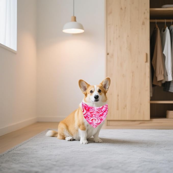 30 Pcs Tie Dye Dog Bandanas for Small Dogs Medium Stitch Dog Bandana Bulk - Image 7