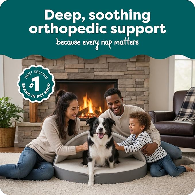 FurHaven Round Orthopedic Dog Bed - Image 2