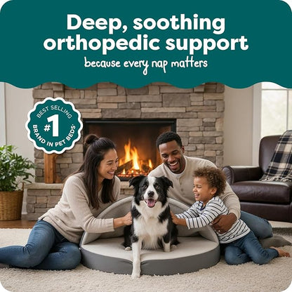 FurHaven Round Orthopedic Dog Bed - Image 2