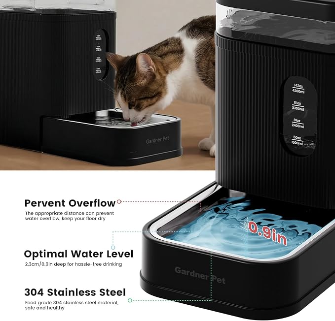 Gardner Pet 1.7 Gallon Automatic Dog Water Bowl Dispenser 6.5L Gravity Water - Image 3