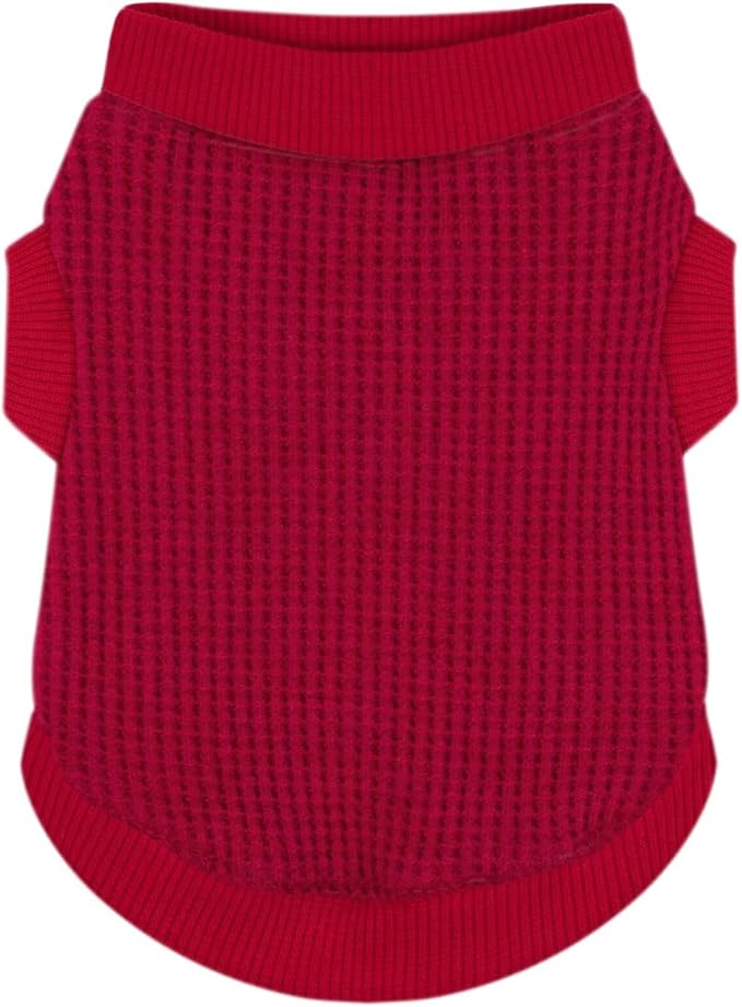Cozy and Functional Dog Shirts for Small Puppies: Stretchable Wine Red Attire by Paiaite