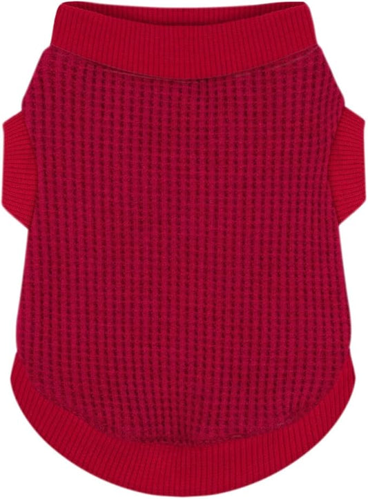 Cozy and Functional Dog Shirts for Small Puppies: Stretchable Wine Red Attire by Paiaite
