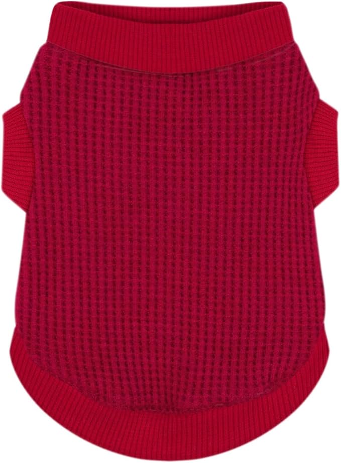 Cozy and Functional Dog Shirts for Small Puppies: Stretchable Wine Red Attire by Paiaite