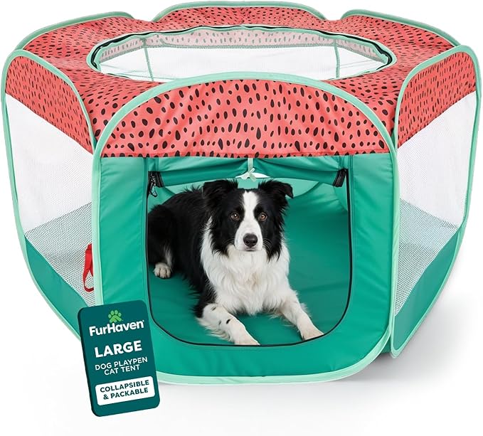 FurHaven Portable Pet Playpen for Dogs & Cats, Foldable Kitten Playpen by FurHaven
