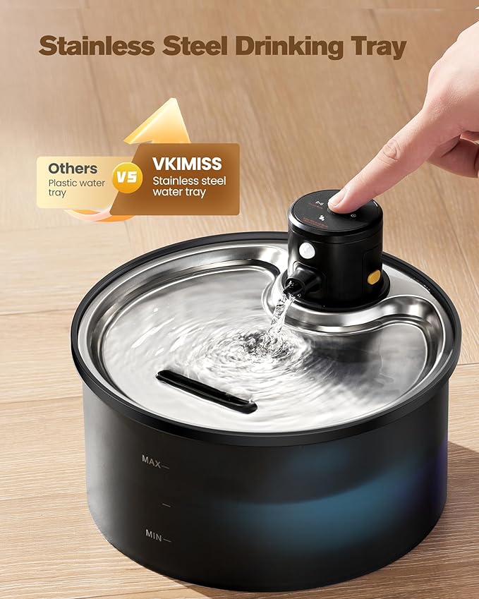 Wireless Cat Water Fountain Cordless: 108oz/3.2L Battery Operated Pet Fountain - Image 6