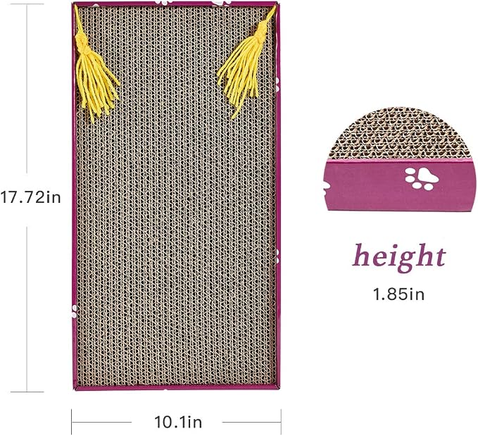 PEEKAB Cat Scratcher Cardboard Wide Scratching Board Reversible Corrugate Cat - Image 5