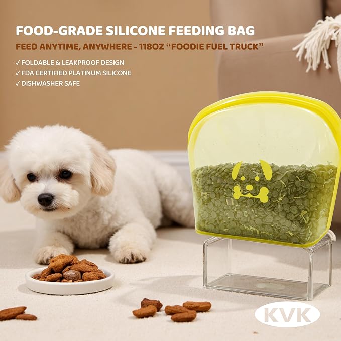 Extra Extra Large Silicone Dog Food Mat 39.4×43.3in and 128oz Silicone Bag Set - Image 4