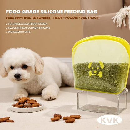 Extra Extra Large Silicone Dog Food Mat 39.4×43.3in and 128oz Silicone Bag Set - Image 4