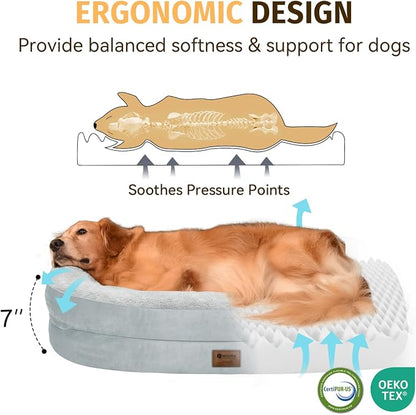 Orthopedic Waterproof Large Dog Bed: Memory Foam Washable Dog Bed - Image 3