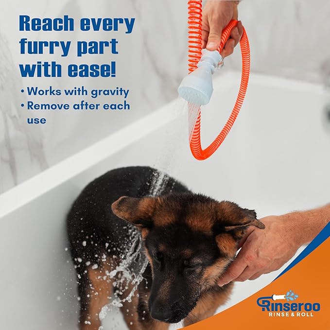 Rinseroo Dog Shower Attachment Hose – Slip-On Pet Sprayer - Image 4