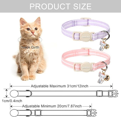 ARING PET 2 Pack Cat Collar-Cute Cotton Cat Collar - Image 5