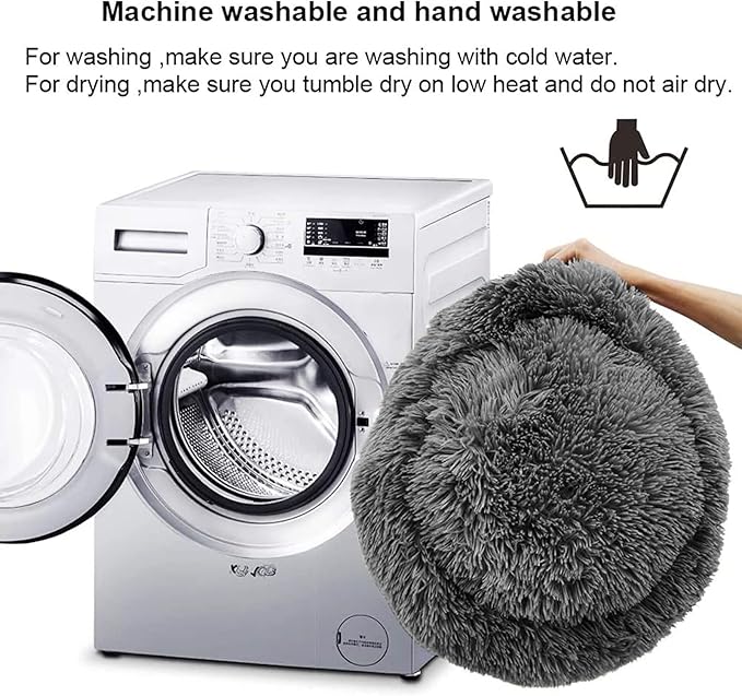 Nisrada Dog Bed for Medium Large Dogs, 36 inch Calming Dogs Bed, Washable-Round - Image 3