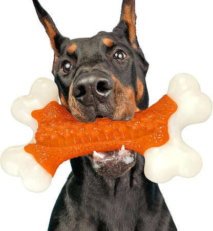 Dog Toys for Aggressive Chewers Large Breed, Tough Bones, Nylon Puppy Teething by KserooDogToys